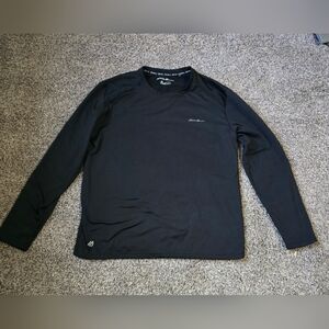 Eddie Bauer Men's Long Sleeve Tee in Dark Gray